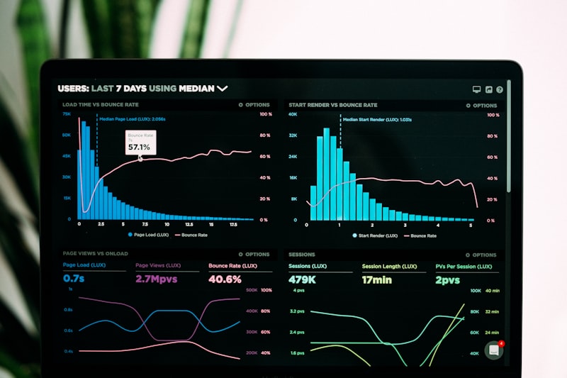 Analytics dashboard showing growth